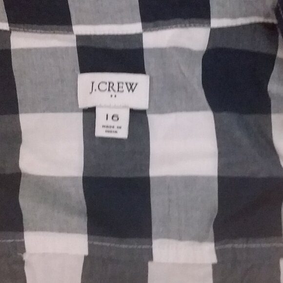 Like new! J.Crew Gingham Summer belted shirtdress size plus 16 - Picture 4 of 7